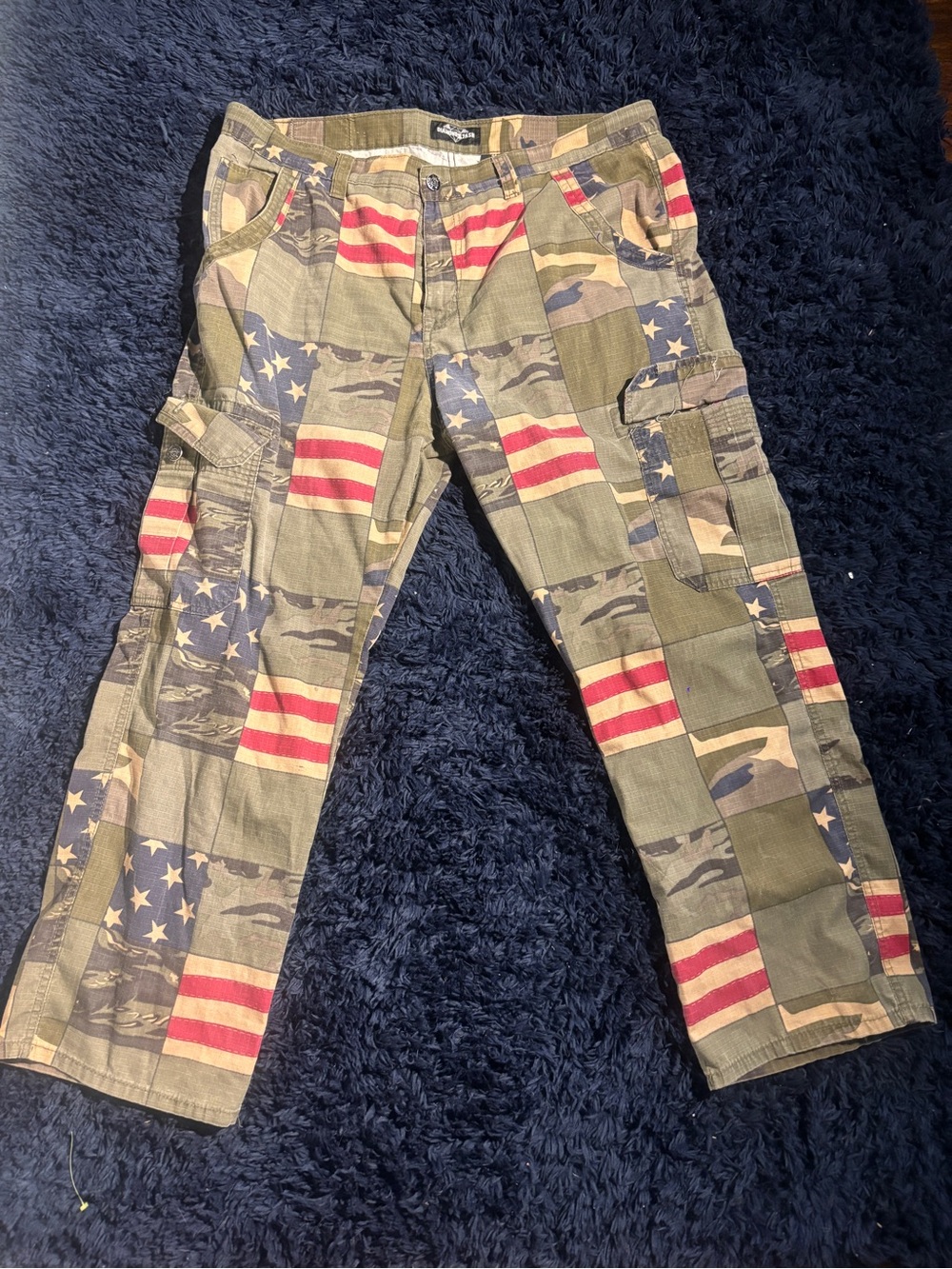 Diamond Stash Vintage Y2K green camo patchwork vintage pants #pants #y2k